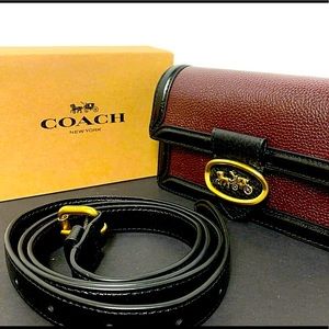 Coach Riley Convertible Belt Bag, Brass/ Oxblood/ Black